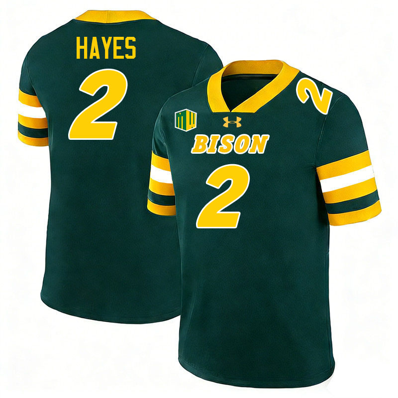North Dakota State Bison #2 Nathan Hayes College Football Jerseys,Uniforms-Green
